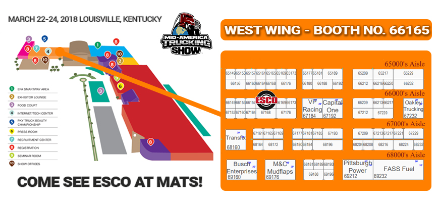 ESCO - MATS 2018 Booth Location
